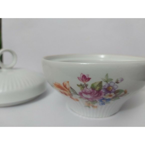 Vintage Cream and Sugar Set made in Romania, floral, gold trimmed, Excellent... - Picture 10 of 10